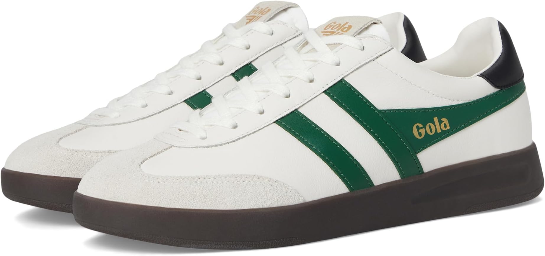 

Кроссовки Gola Cyclone Leather, цвет White/Evergreen/Black/Dark Gum