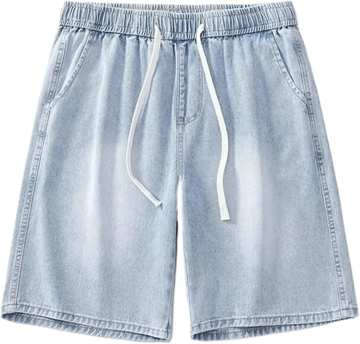 

Мужские американские хип-хоп джинсовые шорты Loose Straight Fit сплошного цвета FSSNHQHCJ