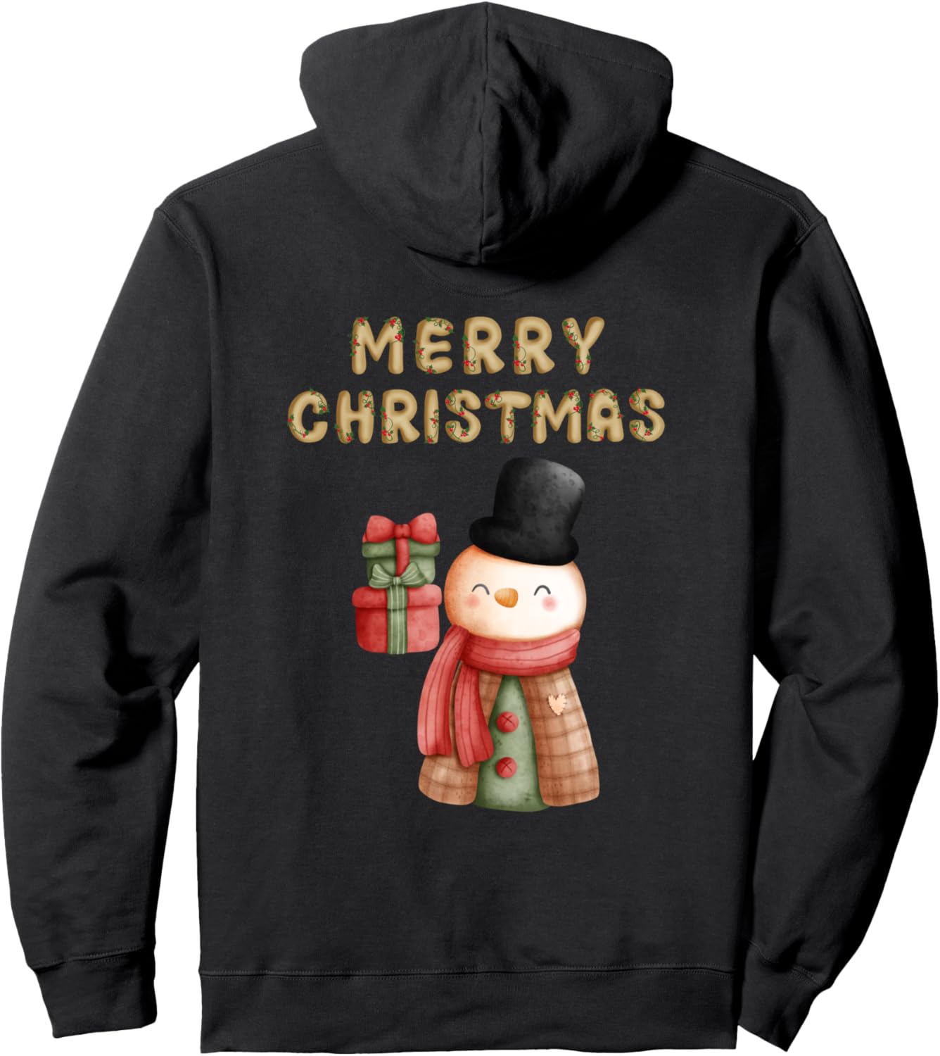 

Толстовка с изображением снеговика «Счастливого Рождества» Christmas Kwanzaa Hanukkah Holiday Shop, черный
