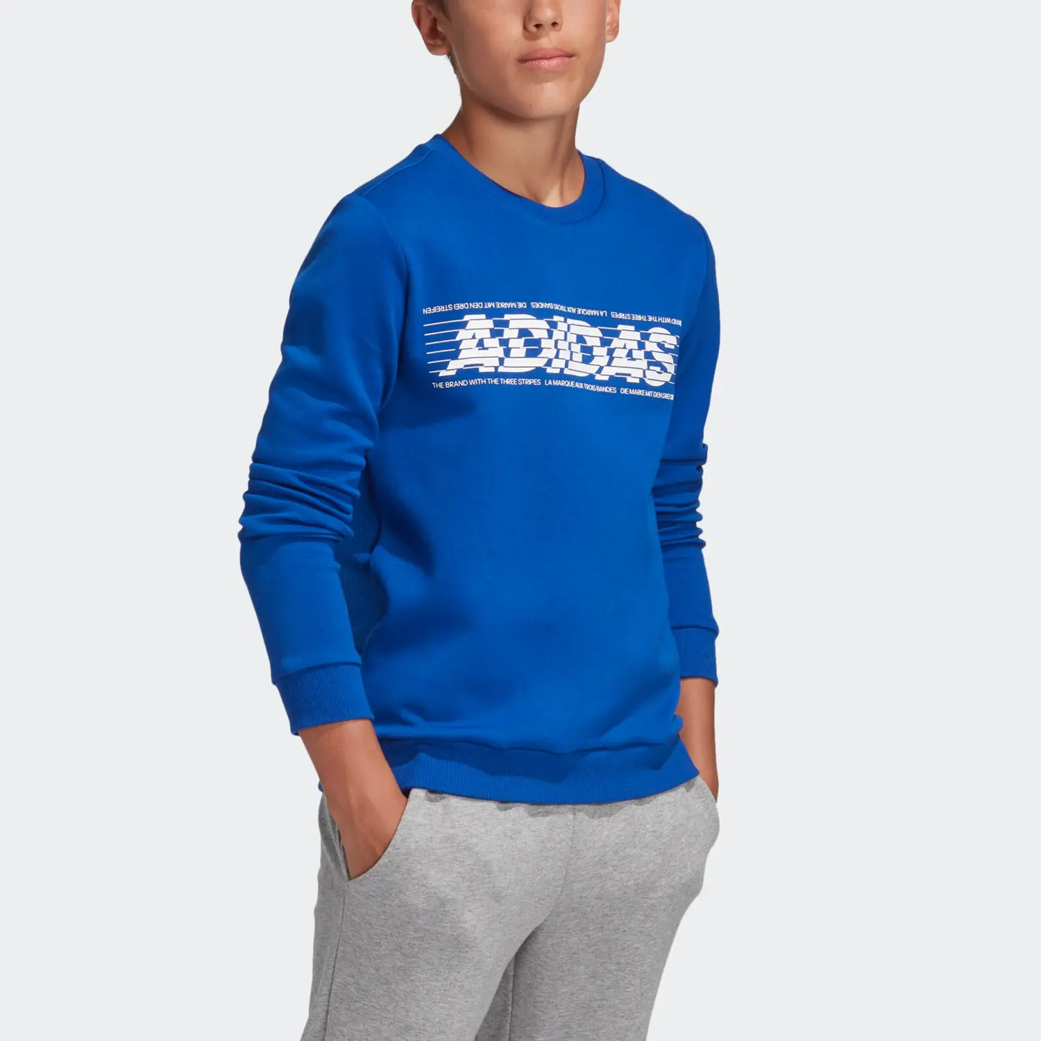 Adidas Толстовка синяя для подростков Teenagers — фото 4