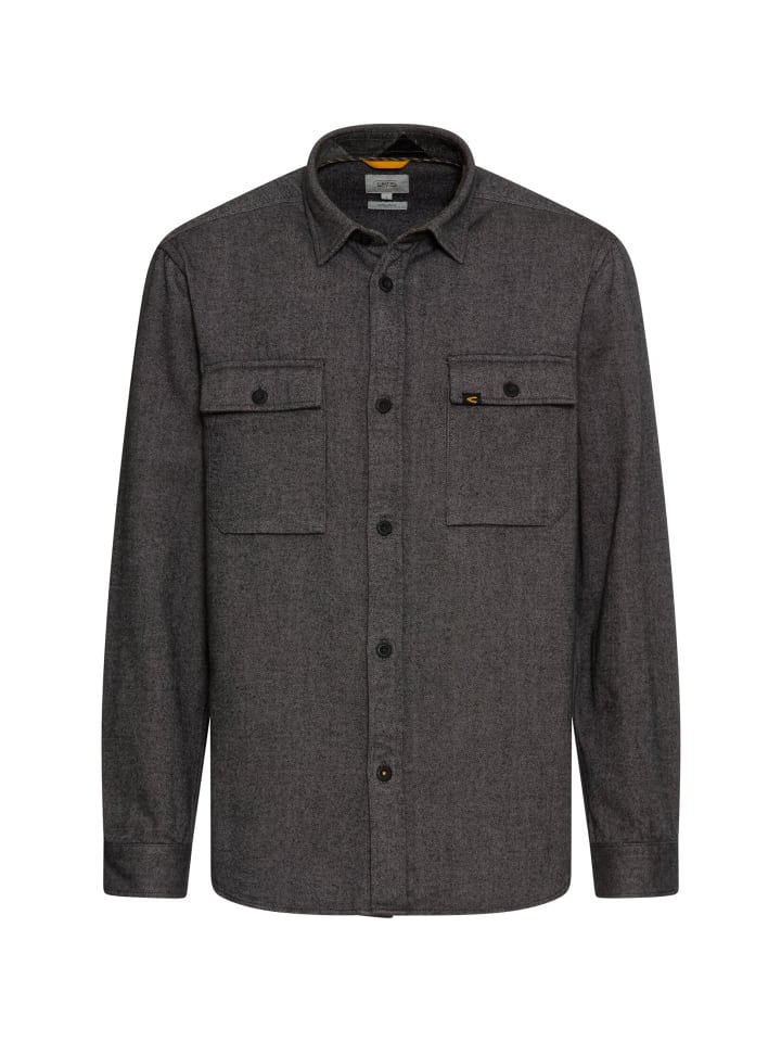 

Рубашка с длинными рукавами и нагрудными карманами каменно-серого цвета Camel Active
