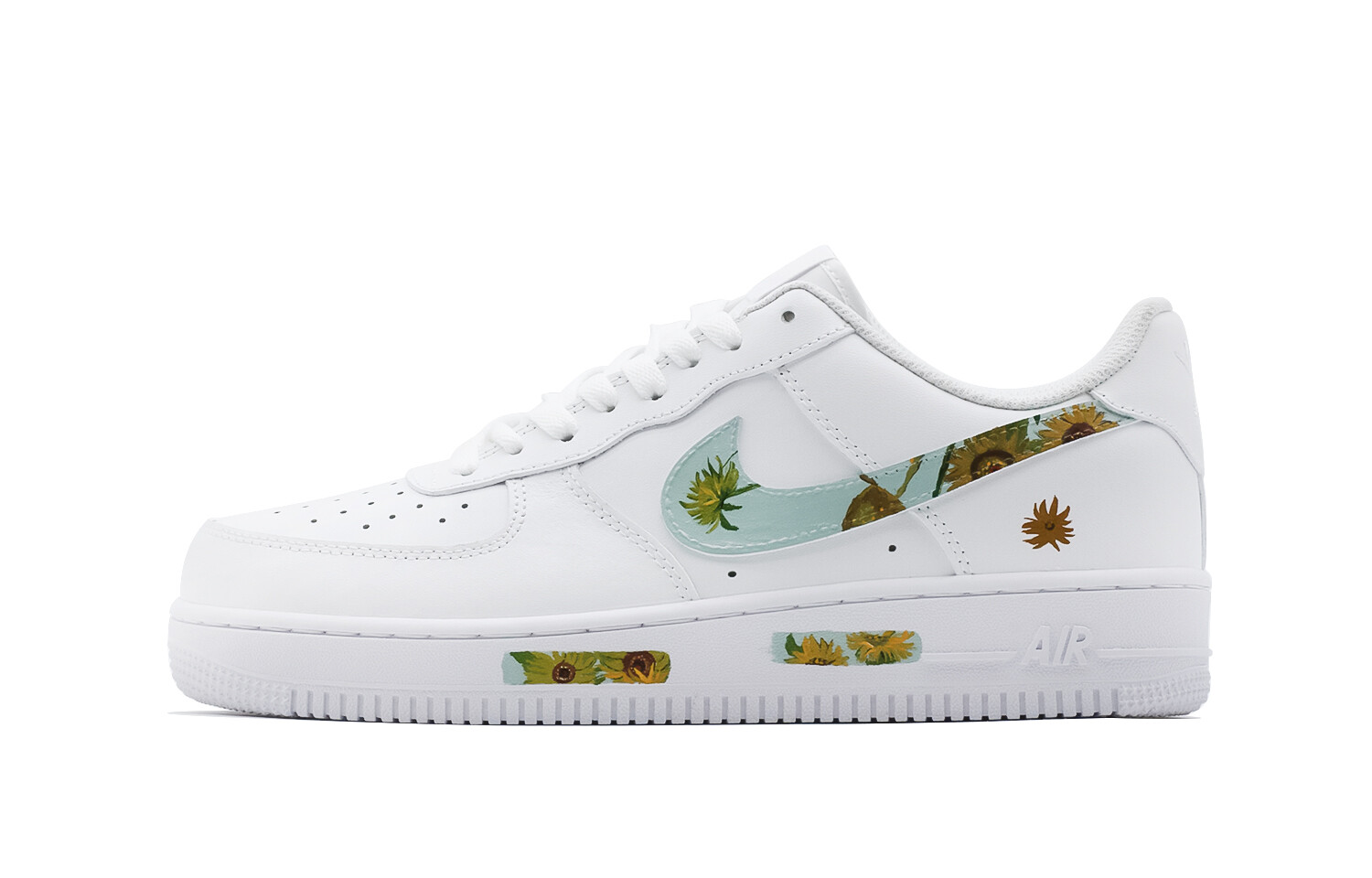 

Кроссовки Nike Air Force 1 Skateboarding Shoes Women's Low-top White/green/yellow, белый