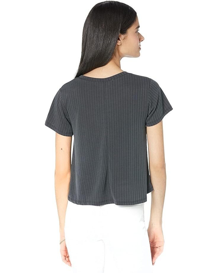 

Футболка Saltwater Luxe Seamed Front Scoop Neck Tee, черный