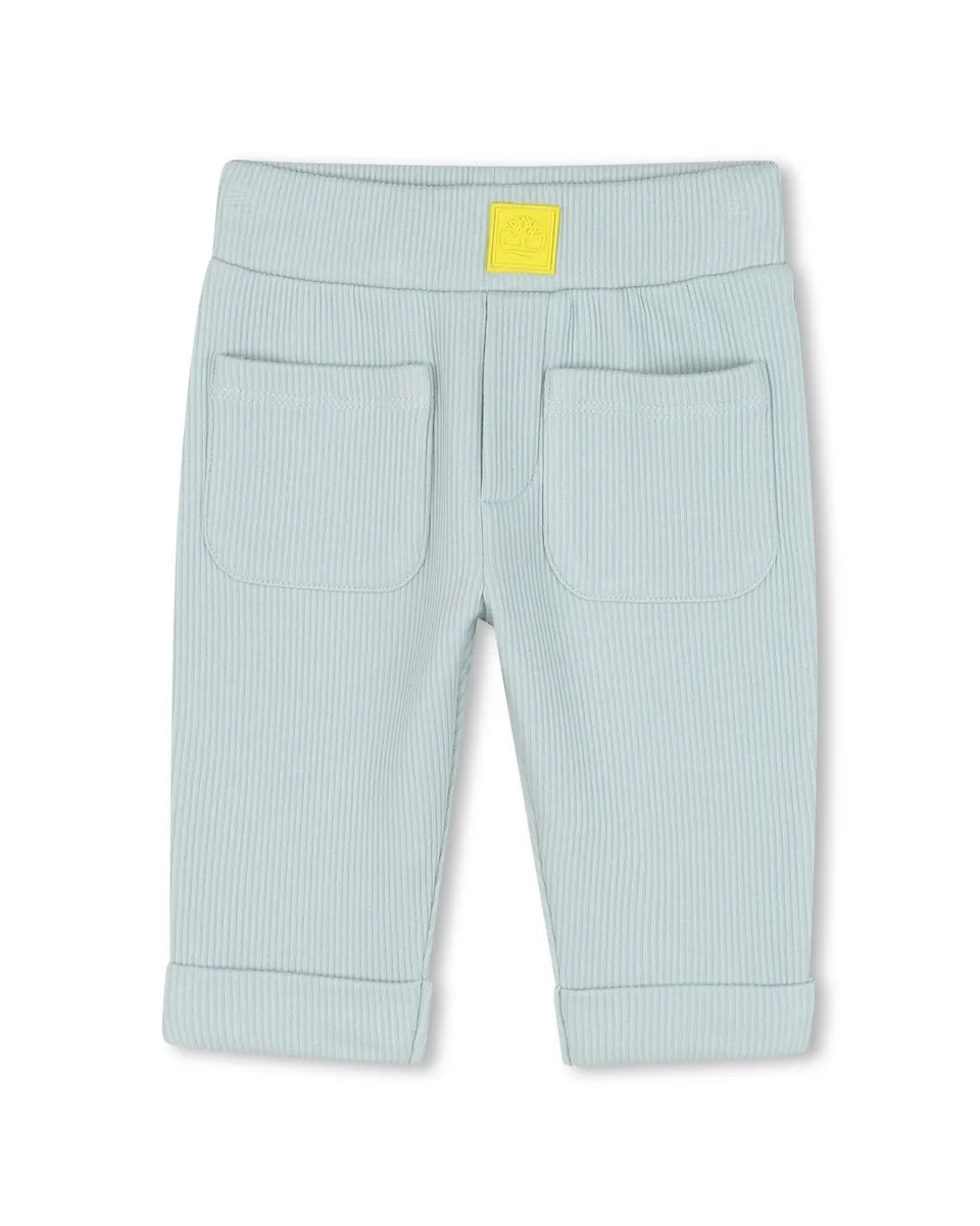 

Детские спортивные брюки для мальчика однотонного зеленого цвета Timberland