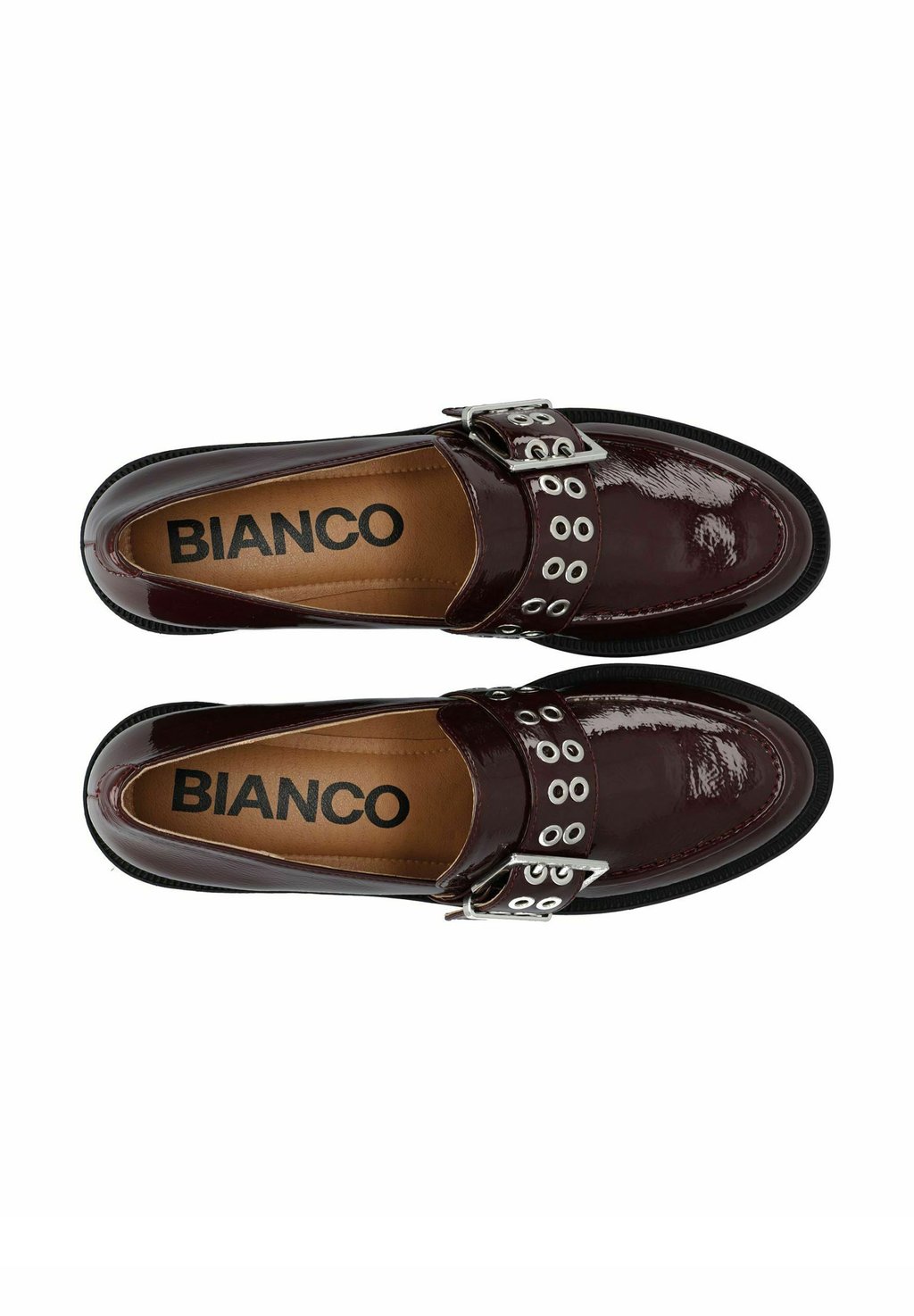 Слипоны BIAPEARL BUCKLE LOAFER Bianco, бургундия — фото 3