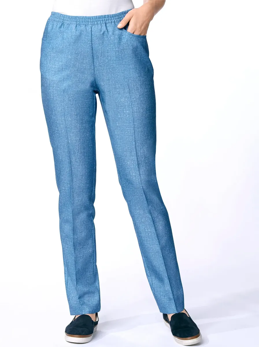 

Брюки без застежки Classic Basics, цвет Blau-Meliert + Marine-Meliert