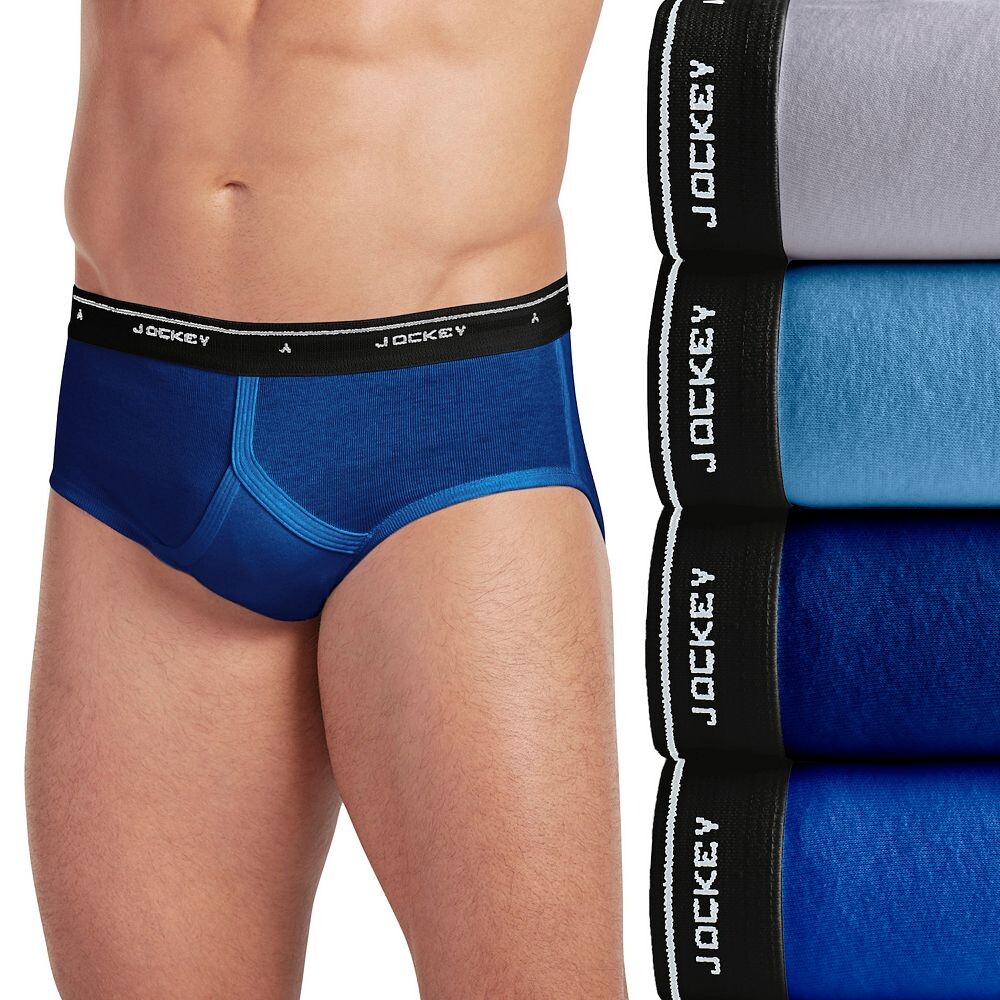 

Мужские трусы Jockey (4 пары классических трусов с низкой посадкой), цвет Blue Gray