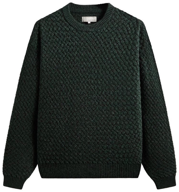 

Свитшот Kith & Kin Basketweave Chenille Lewis Crewneck, зеленый