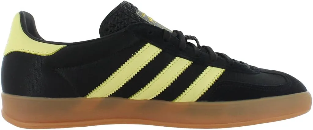 Мужские кроссовки Adidas Gazelle для зала, черный/желтый — фото 2