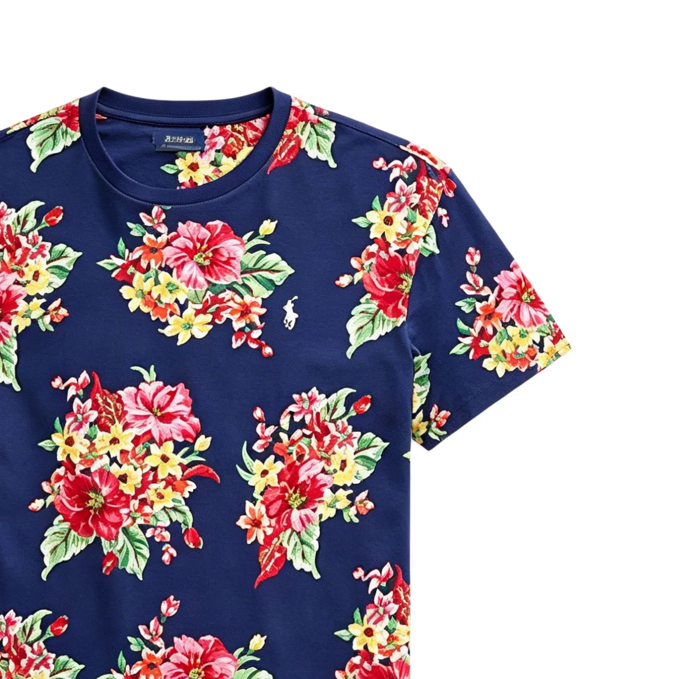Футболка Polo Ralph Lauren с круглым вырезом синяя — фото 3