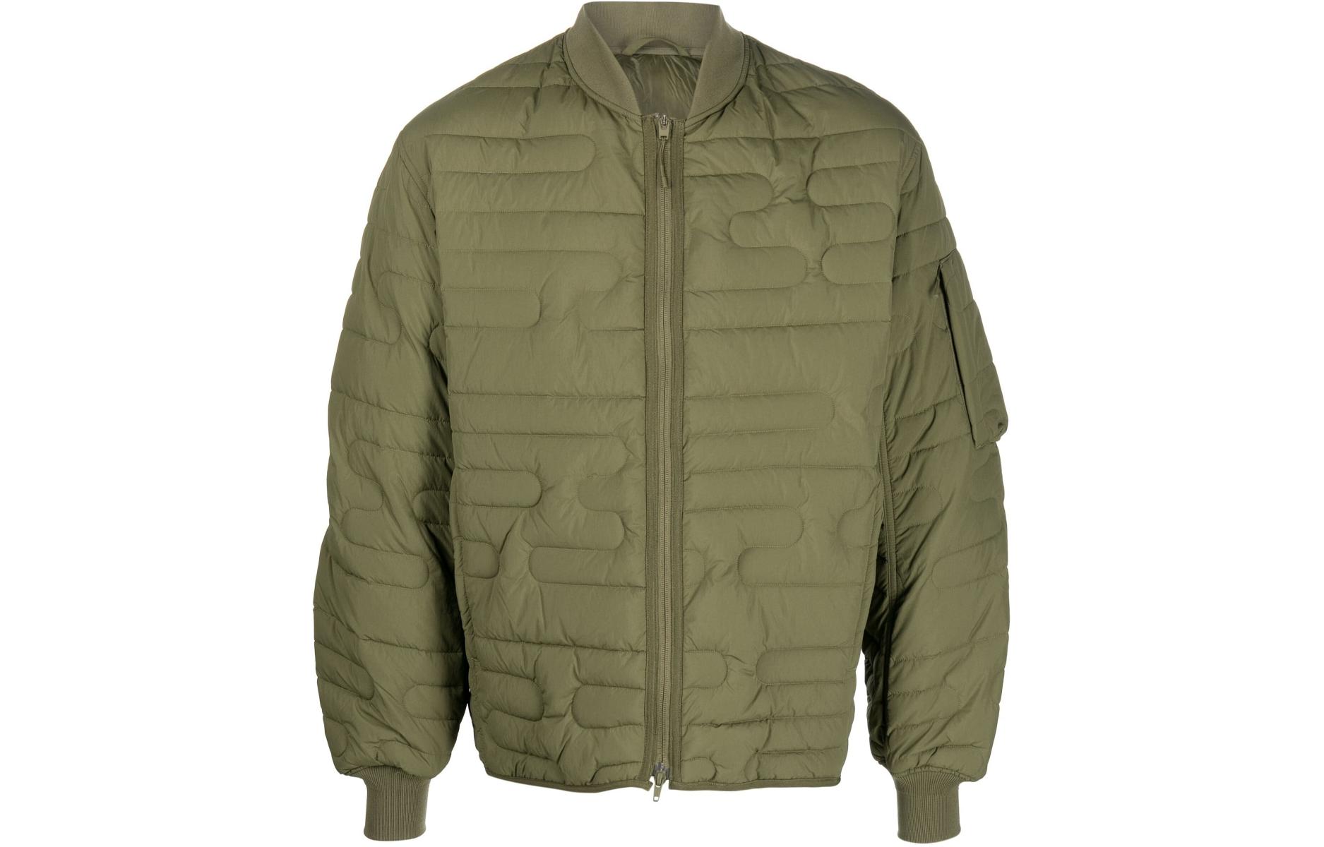 

Y-3 Куртка-бомбер стёганая утеплённая, Olive Green