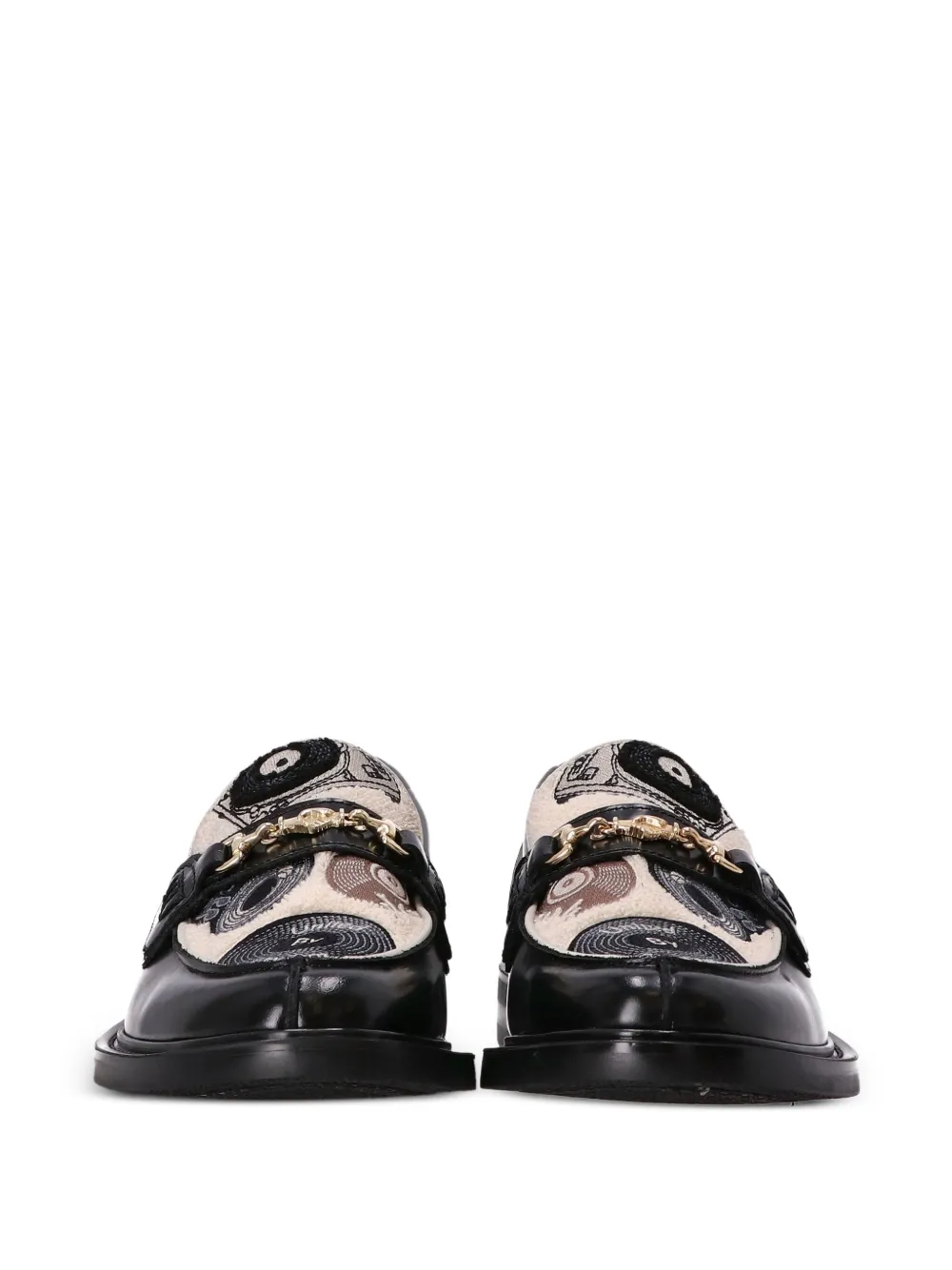 Лоферы с графичным узором Filling Pieces, черный — фото 4