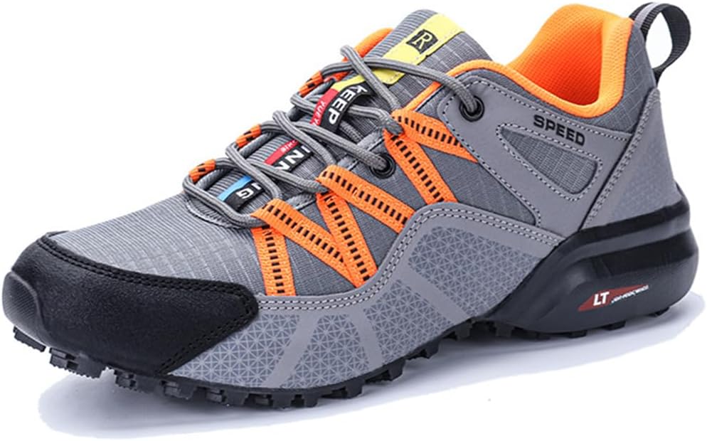 

Кроссовки для походов и трейлраннинга для мужчин, ортопедическая обувь для снятия боли, орто-обувь для улицы, дышащие, нескользящие, легкие кроссовки для пеших прогулок и походов Rrcjxlqdsf, оранжевый/серый