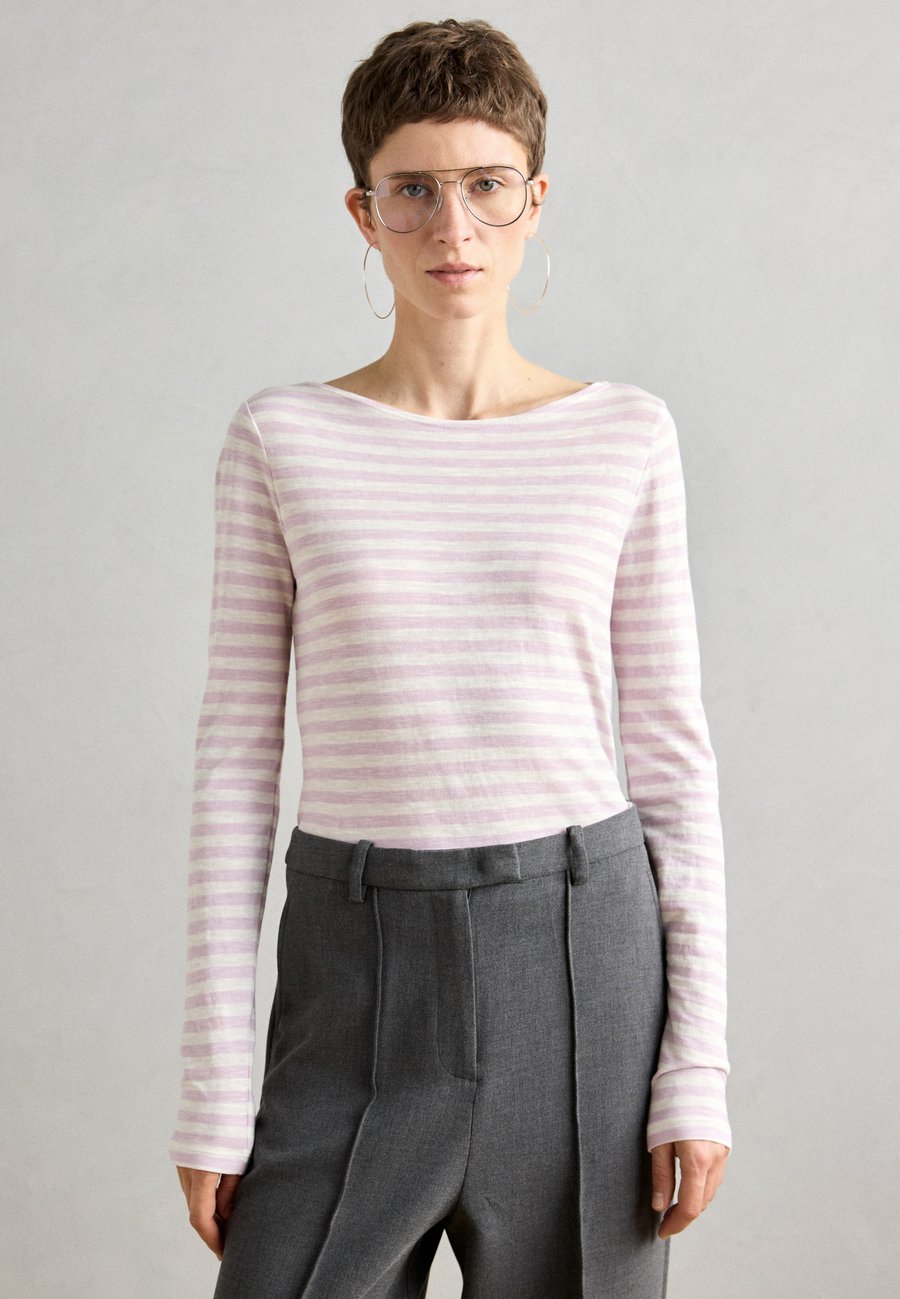 

Топ Marc O'Polo LONG SLEEVE BOAT NECK STRIPED, Multi/Pale Lilac/Multi-Coloured