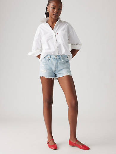 

Женские шорты 501 Original Fit с высокой посадкой Levi's, цвет Promise Me - Light Wash