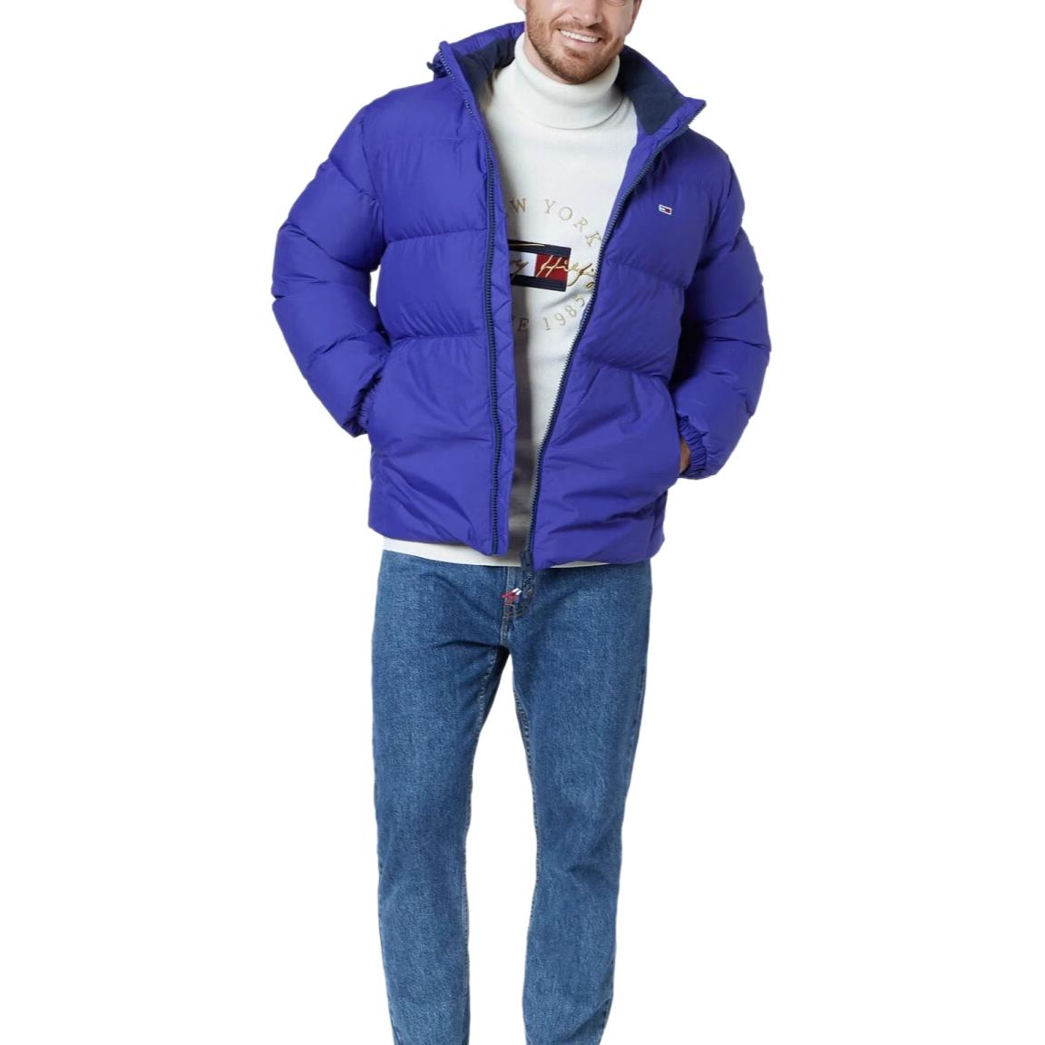 Tommy Hilfiger Мужская сине-фиолетовая пуховая куртка, Blue Purple — фото 3