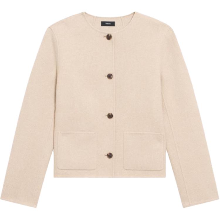 

THEORY Двусторонний твиловый кардиган, Mixed Camel Brown