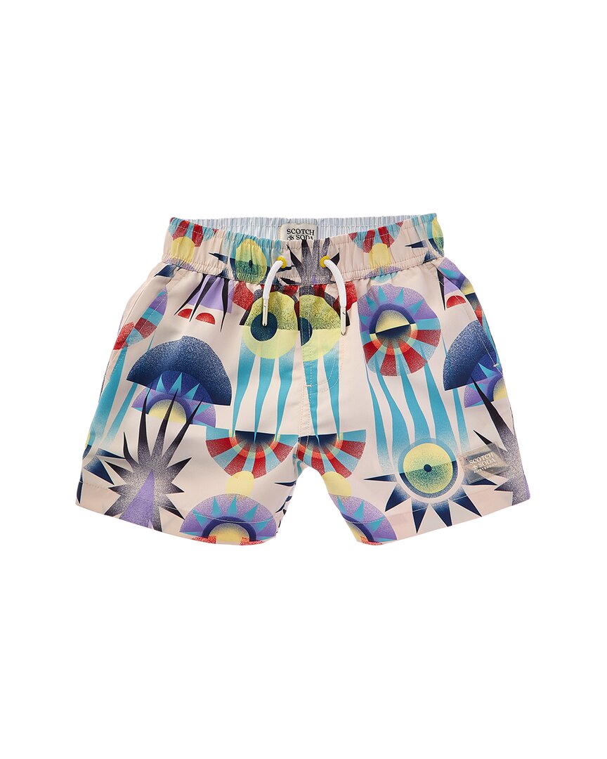 

Плавки средней длины Scotch & Soda с принтом по всей поверхности, белый