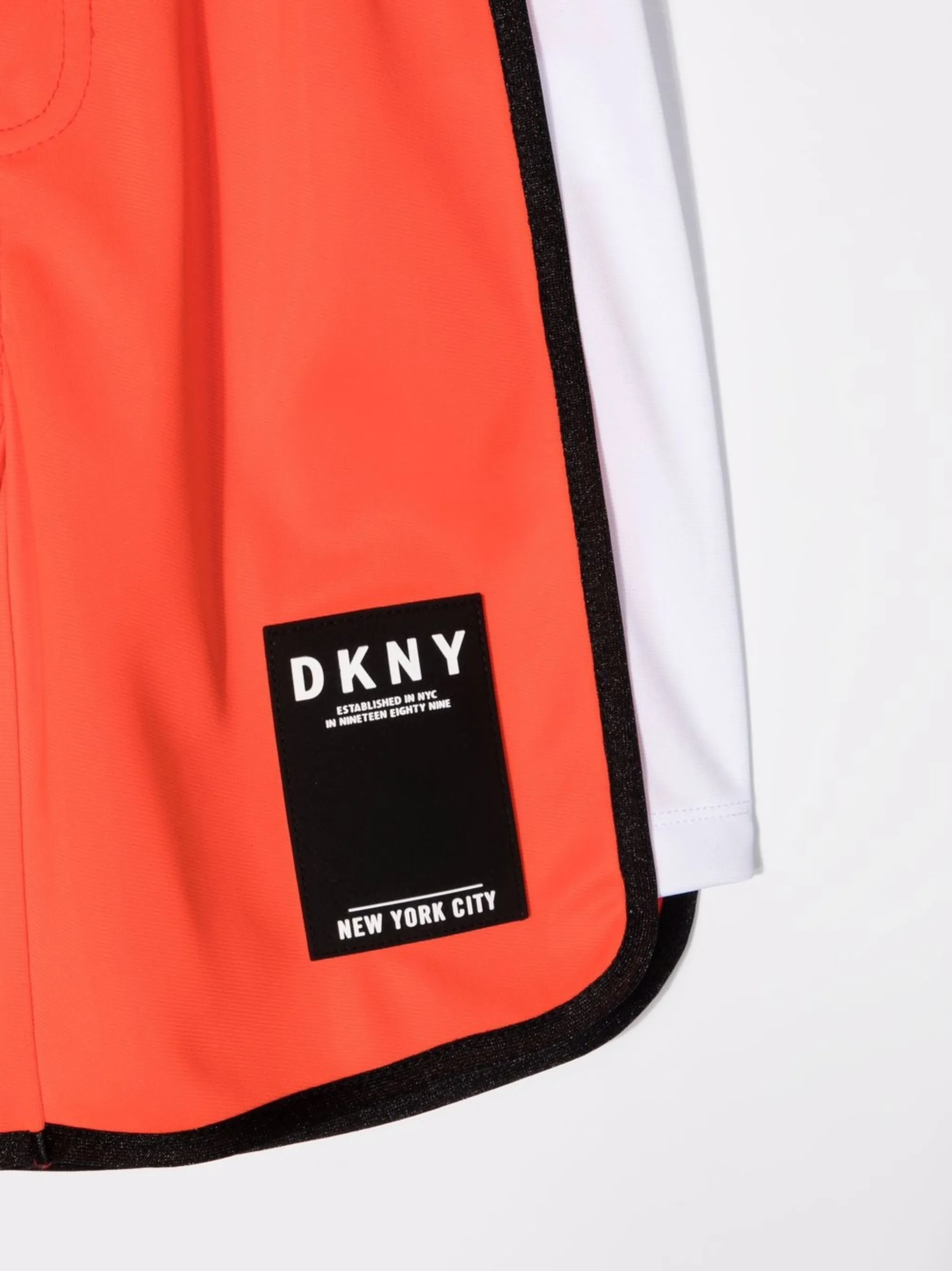 Спортивные шорты с нашивкой-логотипом Dkny Kids, оранжевый — фото 3