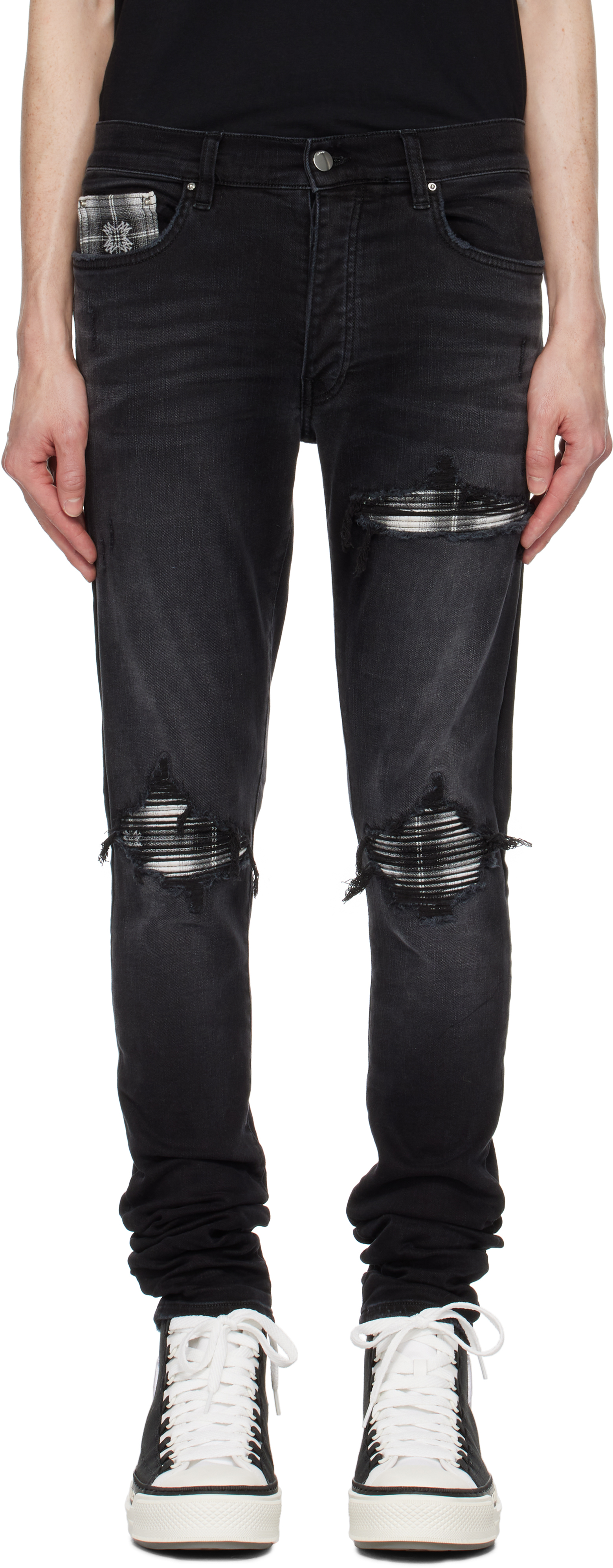 

Черные джинсы MA Quad Plaid MX1 AMIRI