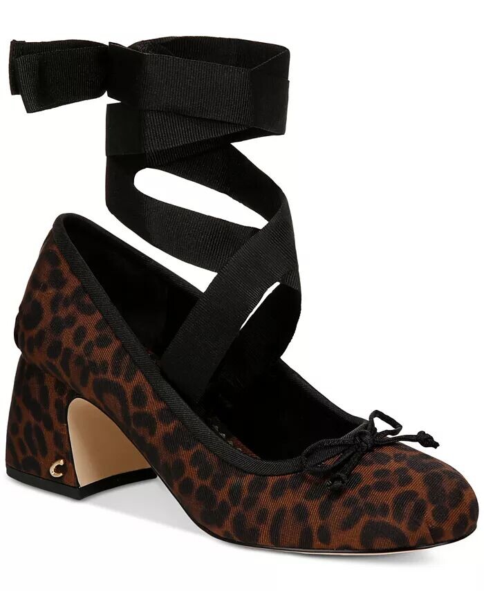 Балетки Della на блочном каблуке со шнуровкой Circus NY by Sam Edelman, черный