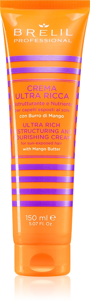 

Crema ultra ricca питательный крем для восстановления кожи волос, поврежденных хлором, солнцем и солью Brelil Professional, 150 мл
