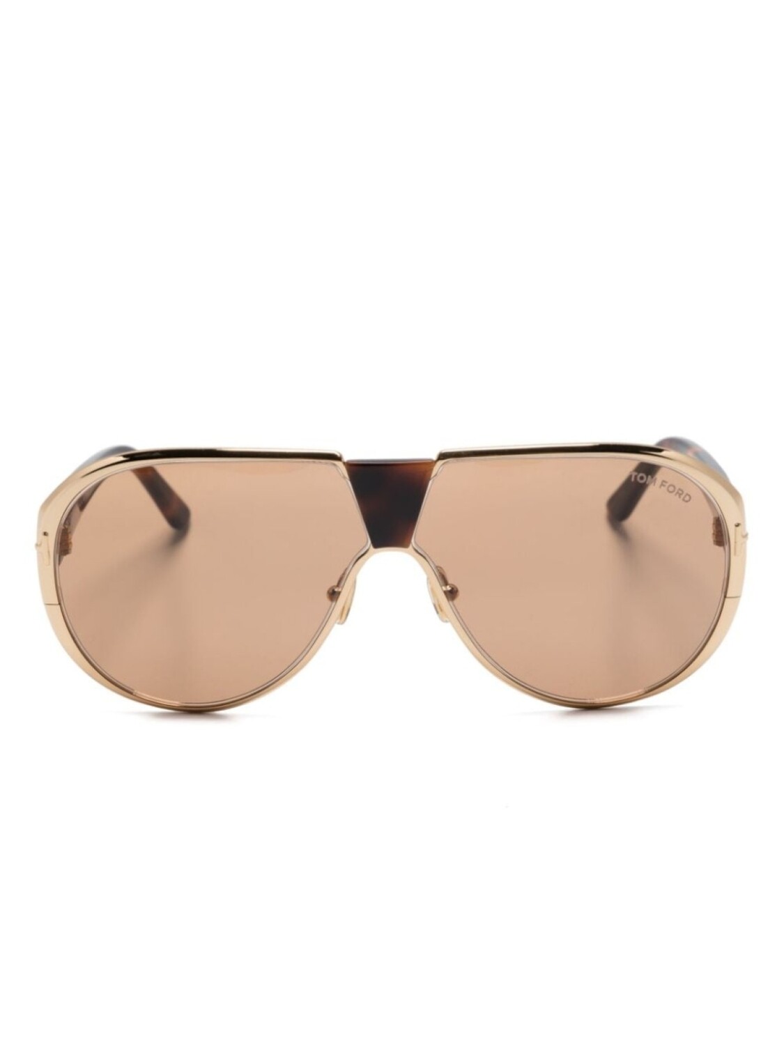 

TOM FORD Eyewear солнцезащитные очки-пилоты Vicenzo, коричневый