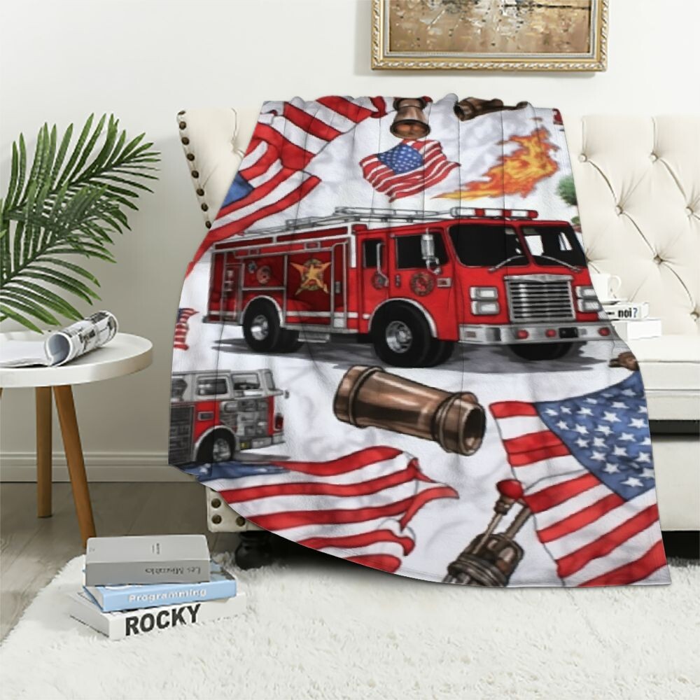 

Одеяло BCIIG Firetruck, сверхмягкое одеяло пожарного для маленьких мальчиков, детей и детей, флисовое одеяло, теплое пушистое и уютное мягкое одеяло на все времена года, 40x50 дюймов