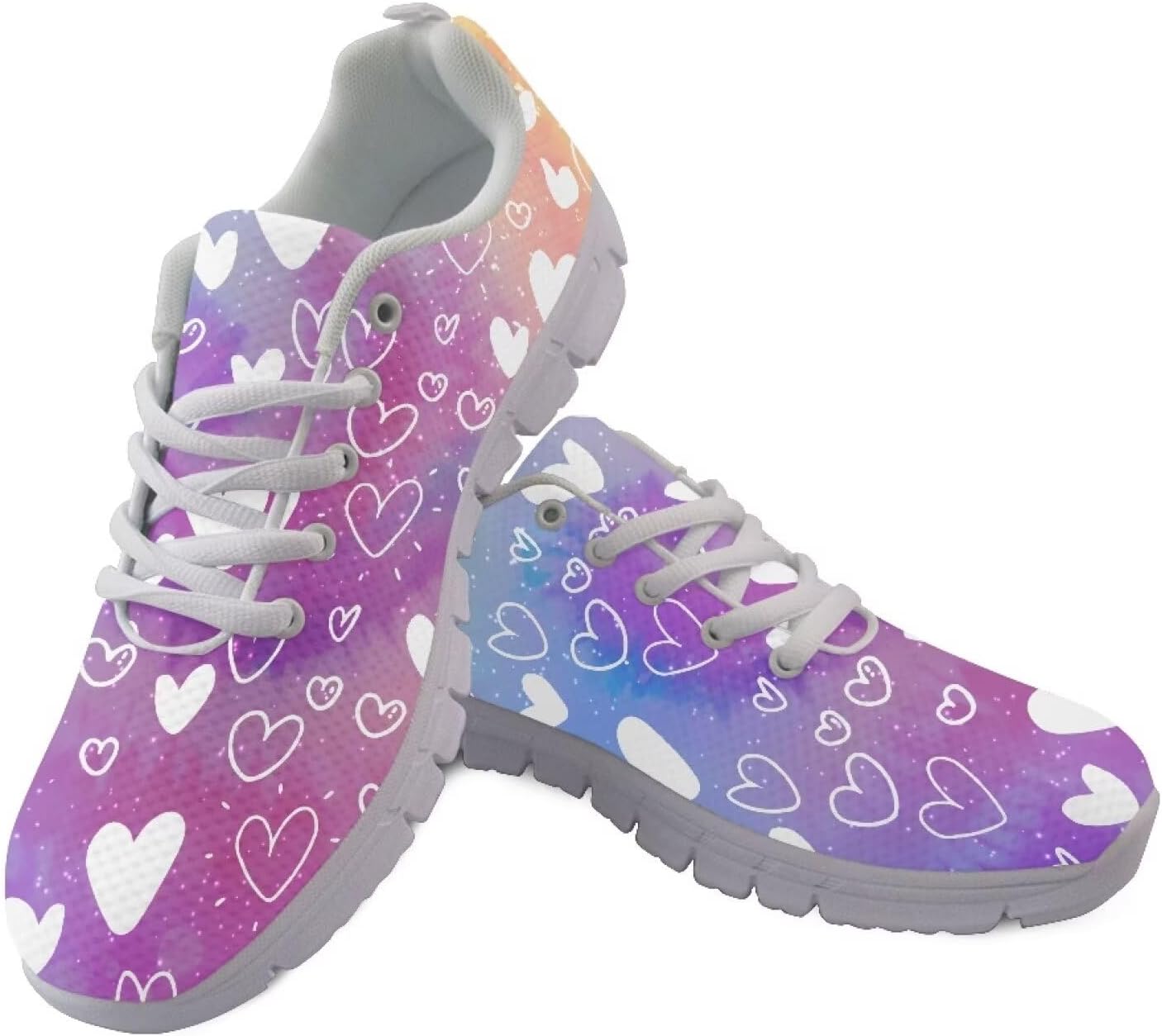 

Мужские спортивные кроссовки AmzPrint без шнурков для походов и прогулок, Hearts