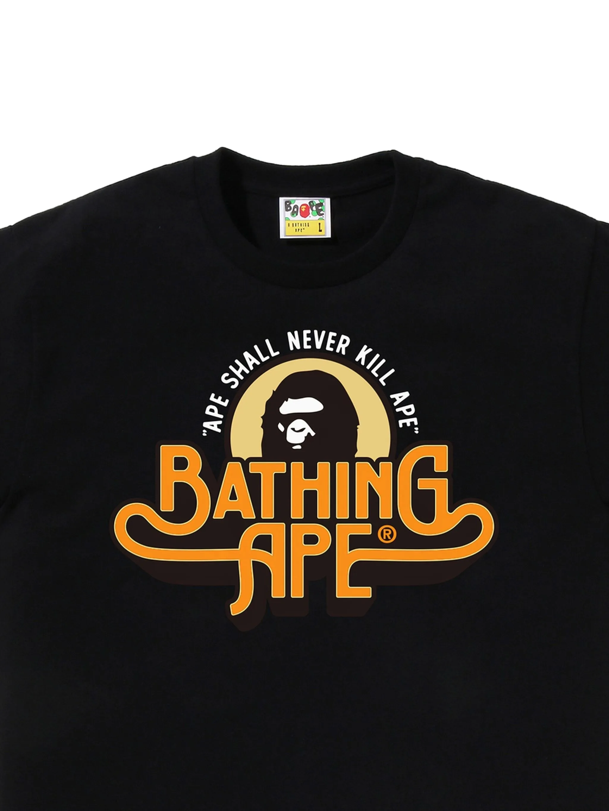 Футболка с декорированным логотипом A Bathing Ape, черный — фото 2