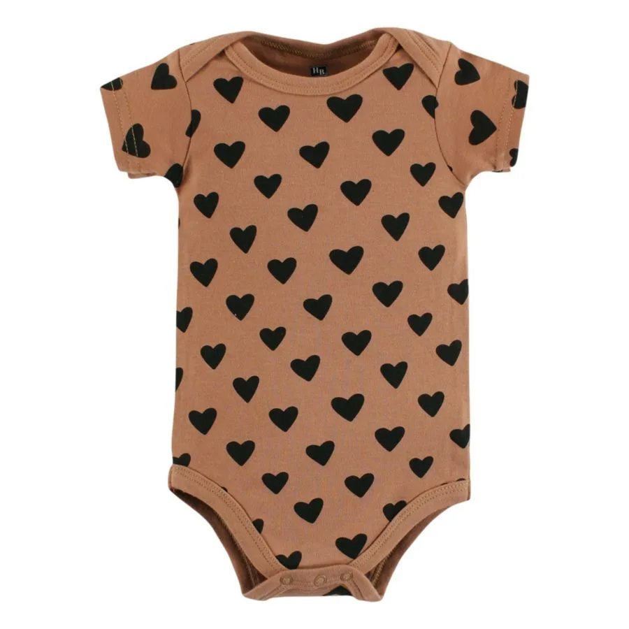 Хлопковые боди, набор из 7 штук Hudson Baby, cinnamon розовый prints — фото 3