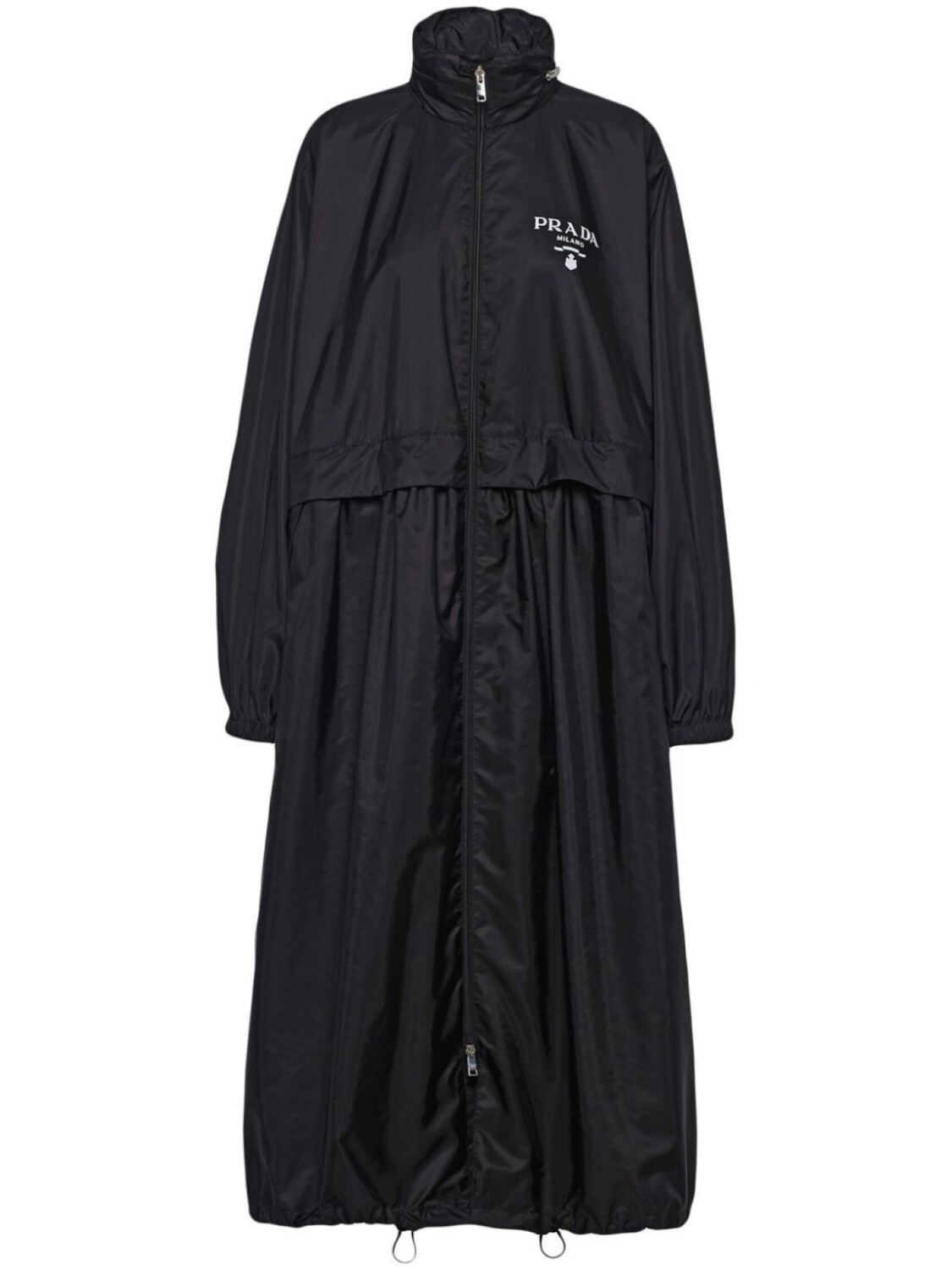 

Prada плащ Re-Nylon на молнии, черный