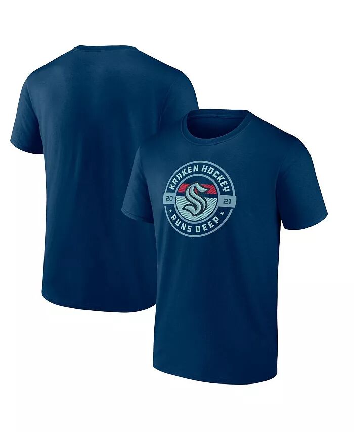 

Мужская футболка Seattle Kraken Local цвета Deep Sea Blue Fanatics
