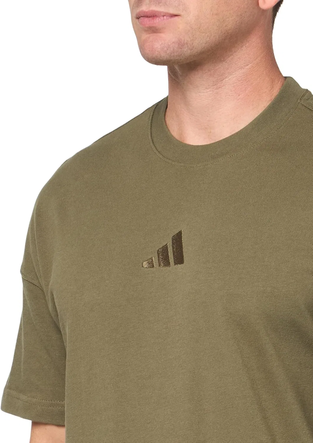 Футболка свободного кроя adidas, цвет Olive Strata — фото 3
