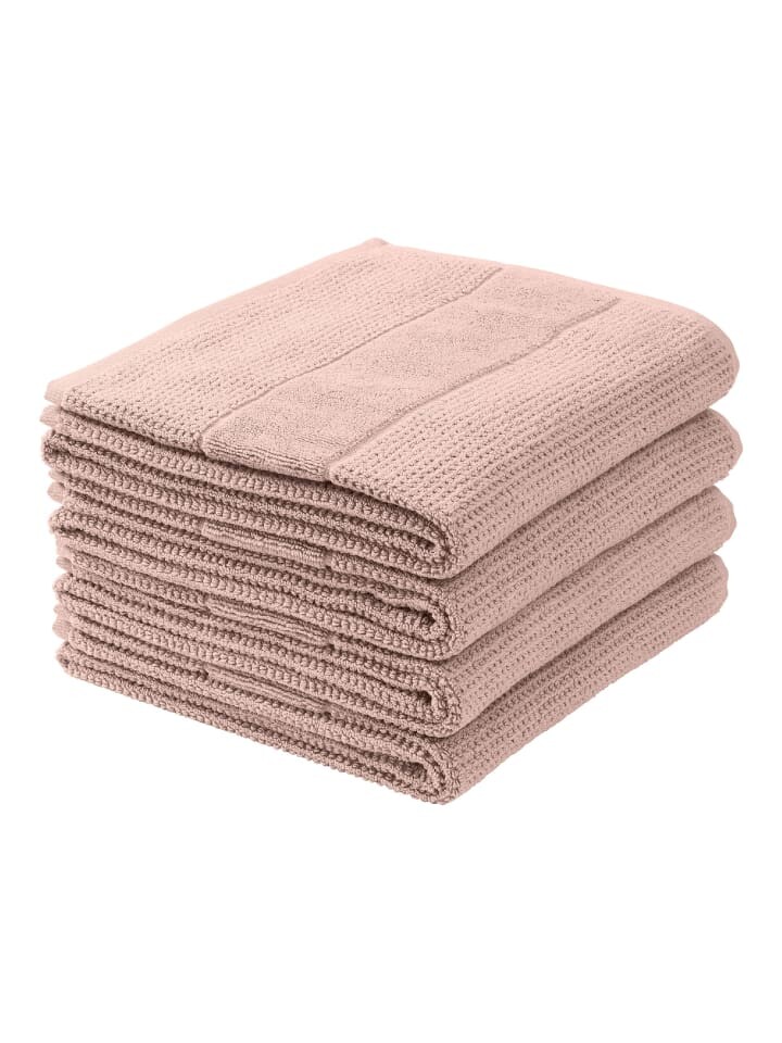 

Полотенце для рук Schiesser Turin im 4er Set, цвет hellrosa