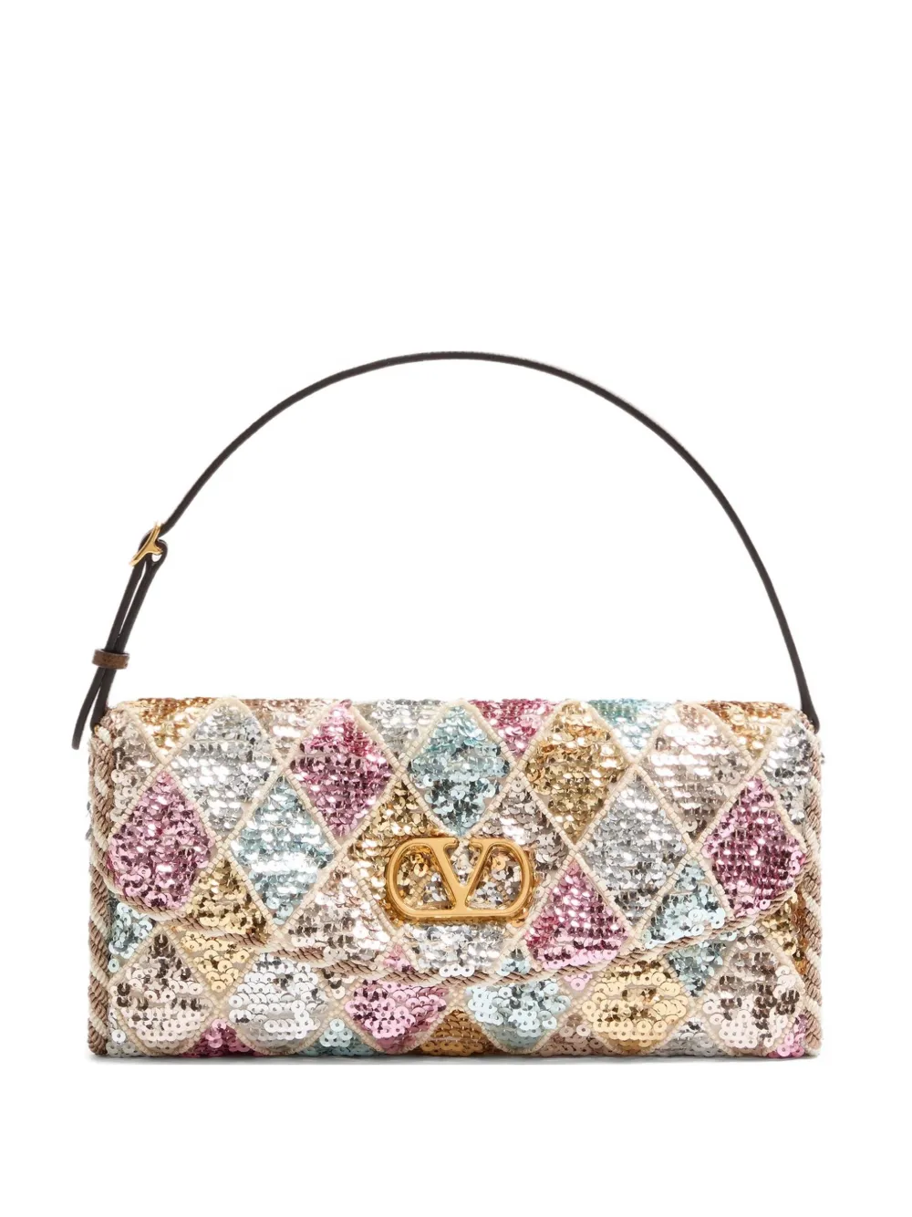 

Маленькая сумка на плечо Vain Soft с пайетками VALENTINO GARAVANI, розовый