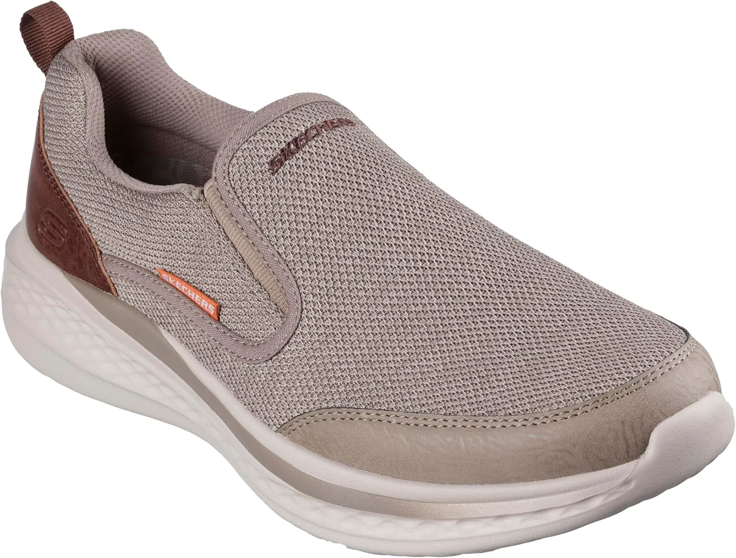 Skechers Men's Streetwear Slade - Lucan Dual Gore Mesh Slip On W/Synthetic Toe & Heel Skechers USA Men's, хаки — фото 4