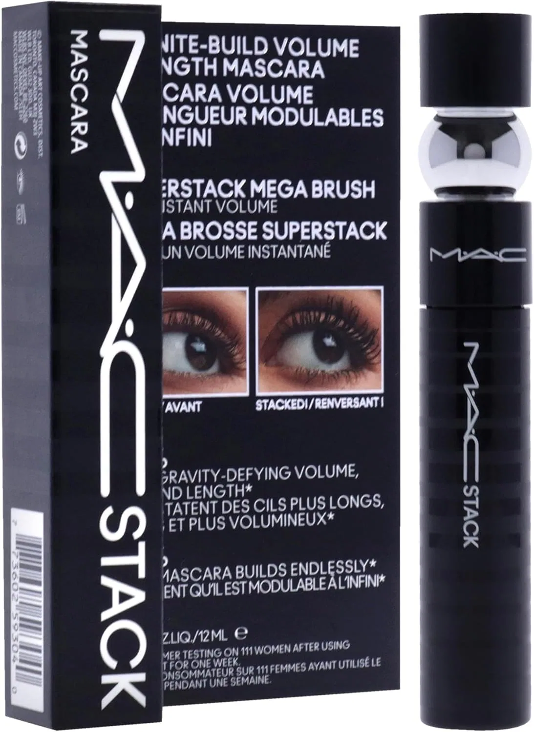 Тушь для ресниц MAC Stack Mascara Superstack Macro Brush, черная, 12 мл — фото 3