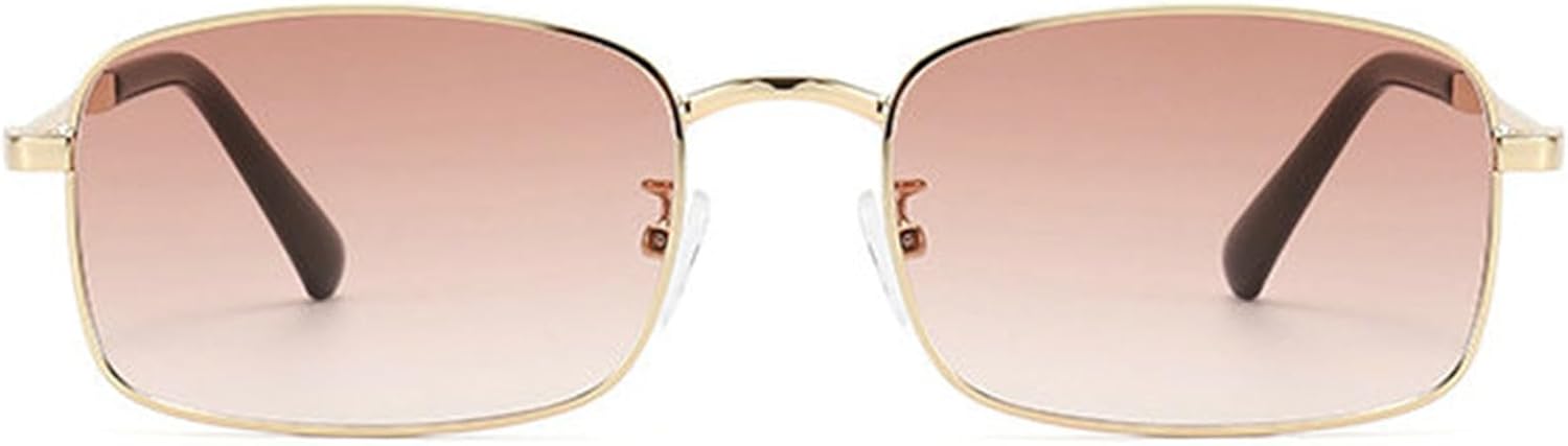 

Солнцезащитные очки Helena в стиле ретро 90-х, прямоугольные, в металлической оправе, дизайнерские, для мужчин и женщин, для вождения, с градиентным рассеиванием света, мужские, UV400, C3