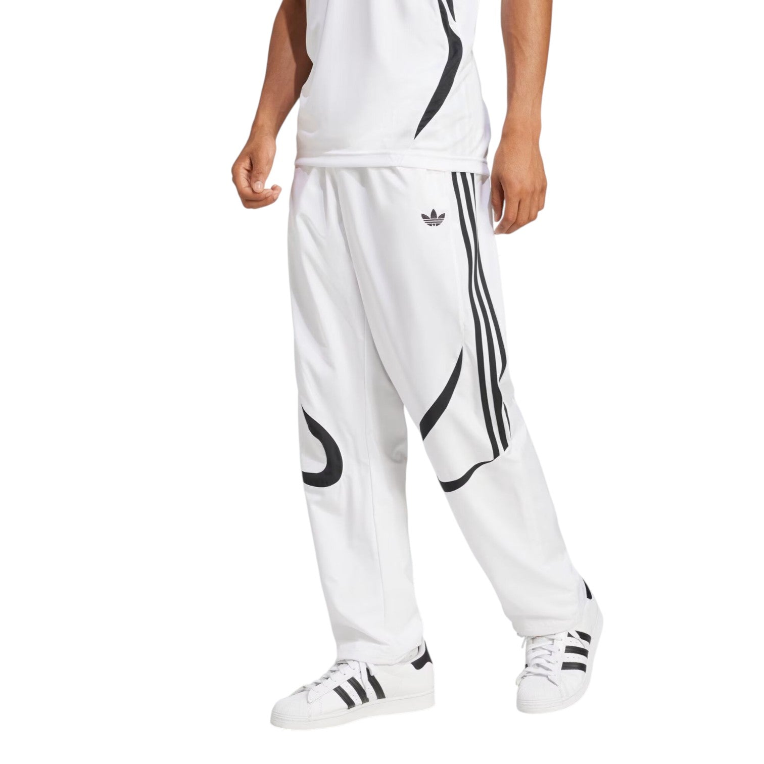 Спортивные штаны Adidas Adicolor Teamgeist Track Tracksuit Bottoms 'White Black' — фото 2