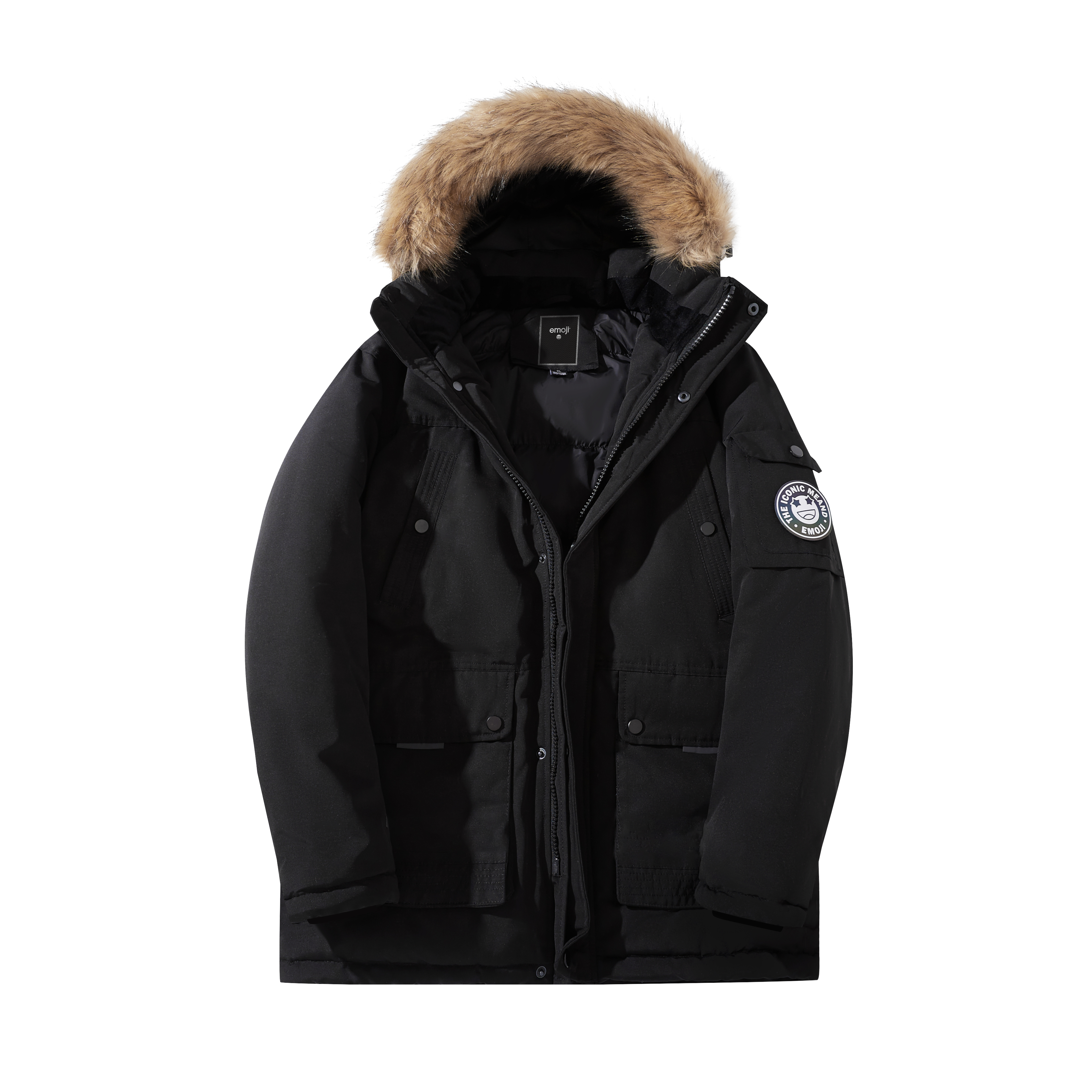 

Парка Пальто Унисекс Emoji, Ecru (Comes with Random Crew Neck Sweatshirt)