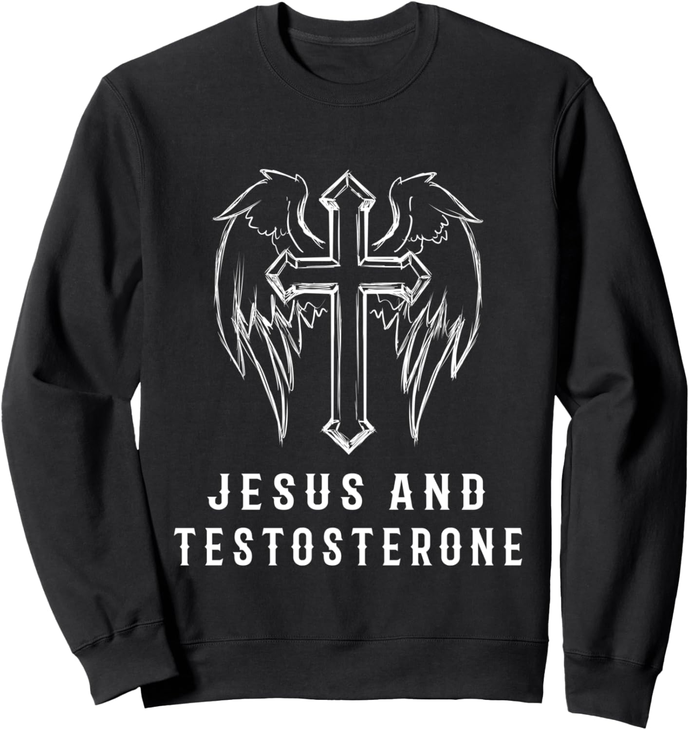 

Иисус и тестостерон! Христианская толстовка с дизайном на тему тестостерона Jesus And Testosterone Christian Testosterone Idea, черный