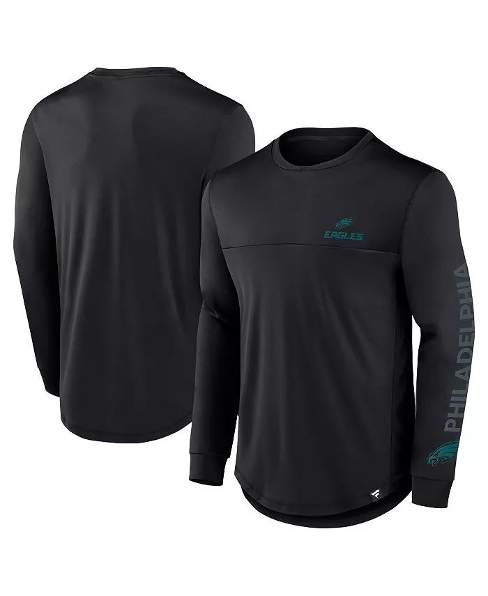 

Мужская черная футболка Philadelphia Eagles Blackout с длинным рукавом Fanatics