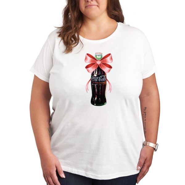 

Футболка oversize с принтом в виде банта из бутылки Coca-Cola Licensed Character, белый