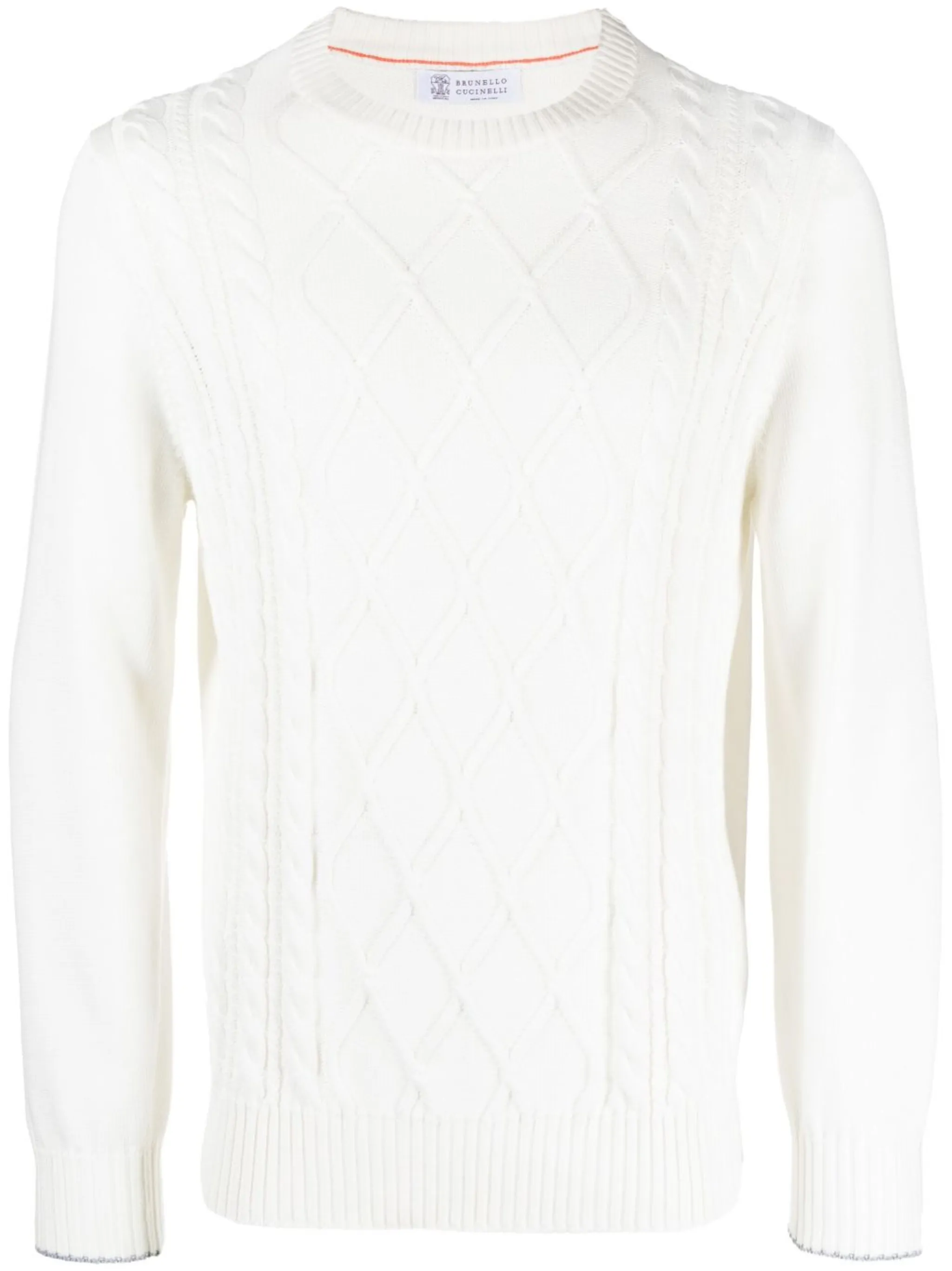 

Джемпер фактурной вязки Brunello Cucinelli, кремовый