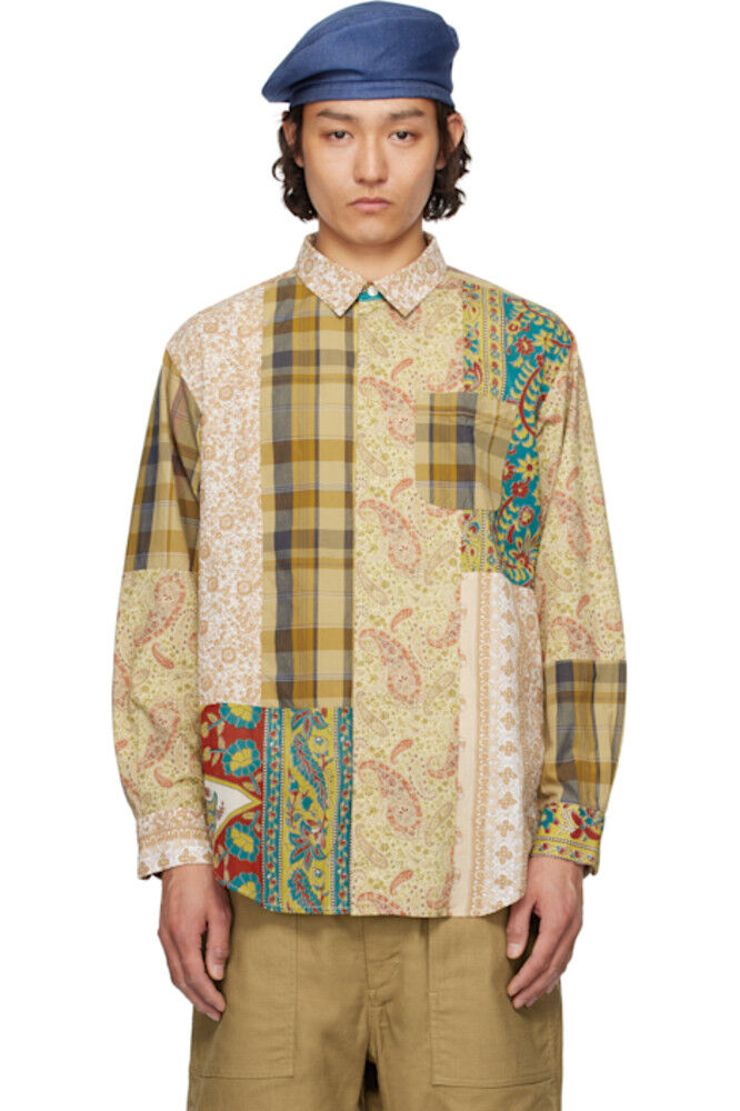 

Разноцветная рубашка с коротким воротником Engineered Garments