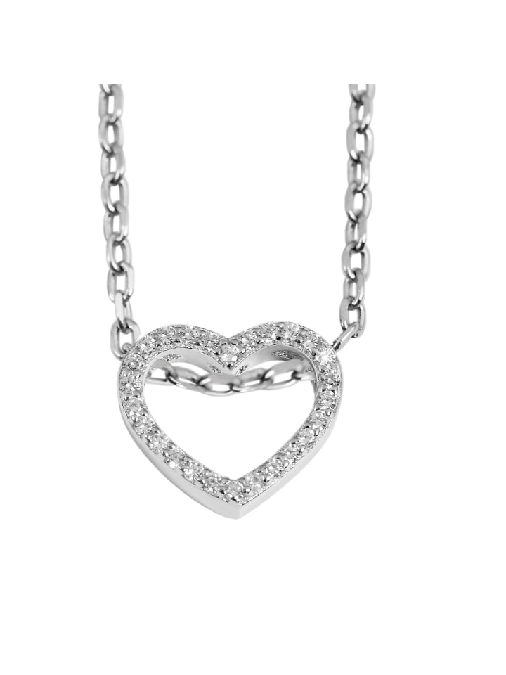 

Adeliás Женский кулон в форме сердца из серебра 925 пробы с кубическим цирконием в серебряной оправе