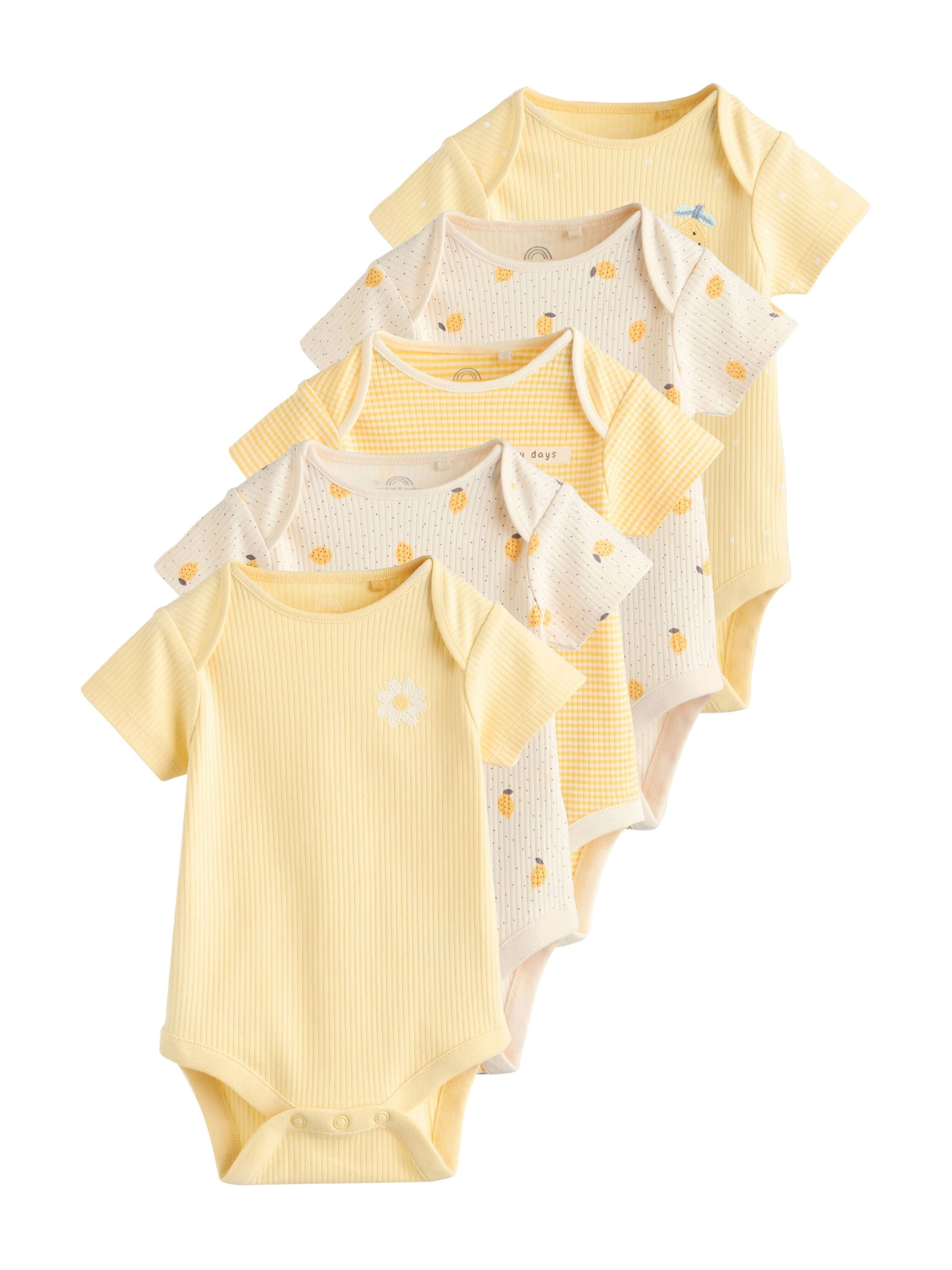 

Next Комбинезон/боди в желтом и натуральном белом цветах