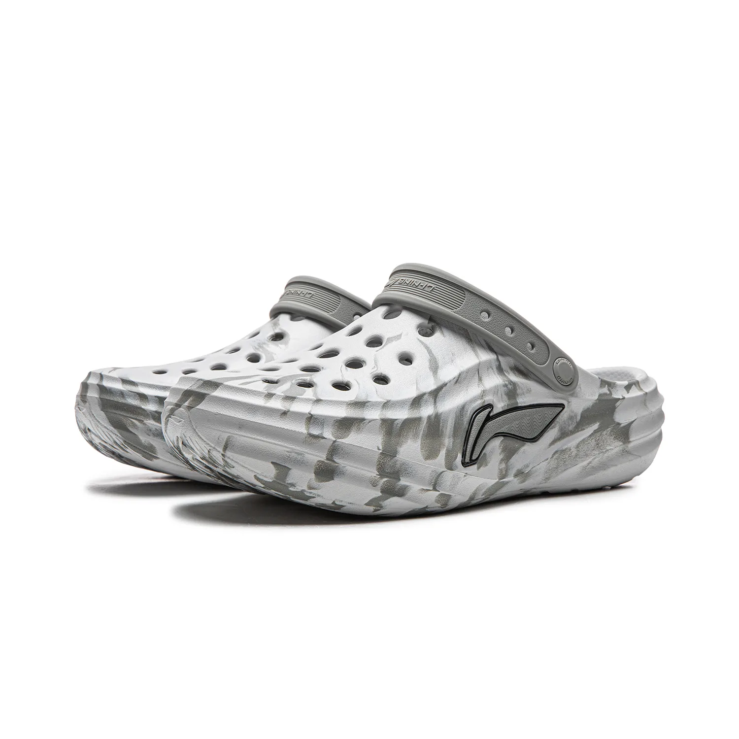 Li-Ning Soda Clogs Unisex, crystal серый/asphalt серый — фото 4