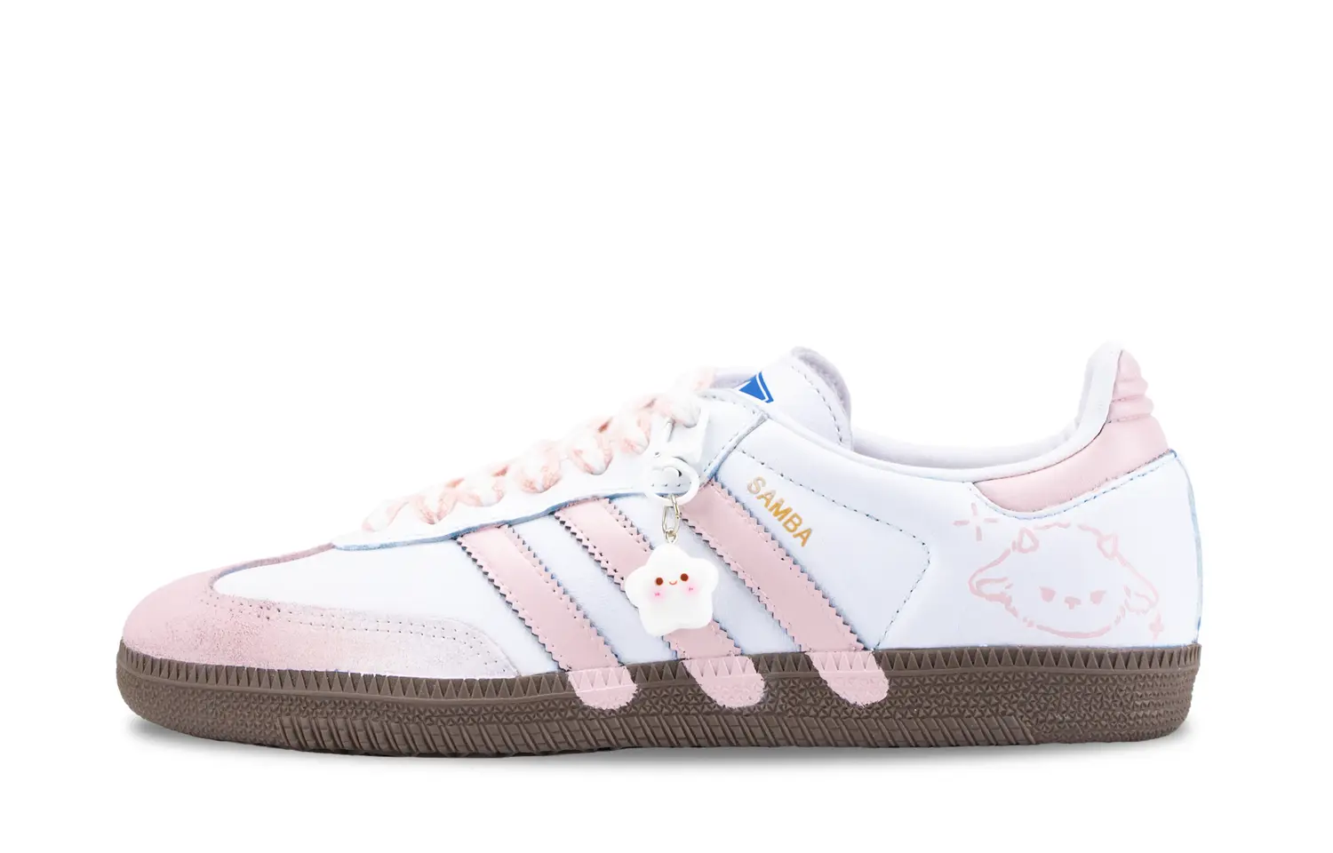 Adidas Samba OG Pink Mist Gummies Износостойкие низкие кроссовки в стиле немецкой армии, унисекс, розовые — фото 3